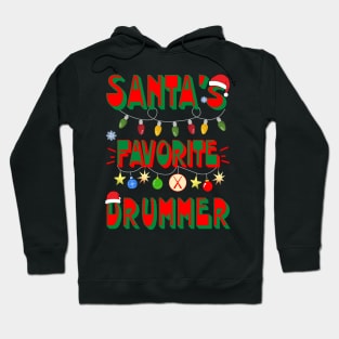 Santa's Favorite Drummer Hoodie